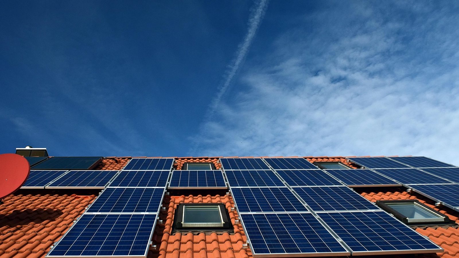 Rooftop solar panels in Orange, California